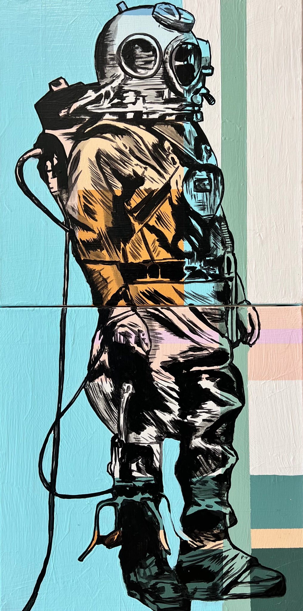 Original- Echos Below Diptych